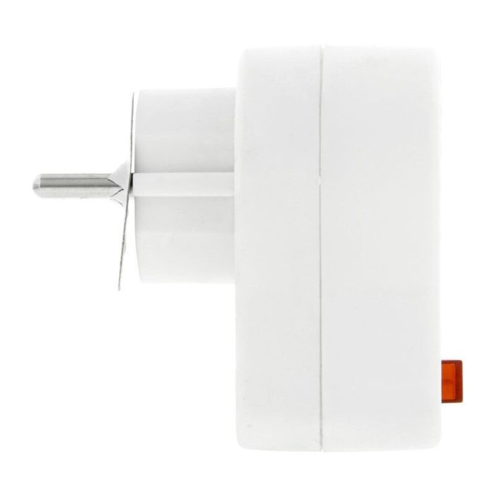 Enchufe de tierra interruptor lámpara 10 / 16A, blanco