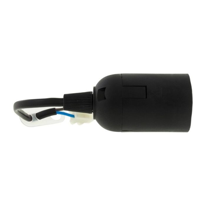 Casquillo móvil E27, negro