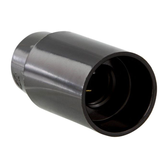 Casquillo E14 Liso, Negro