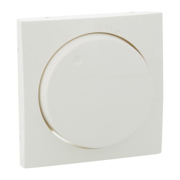 Placa central Q-Link S-Line con atenuador de botón, blanco polar