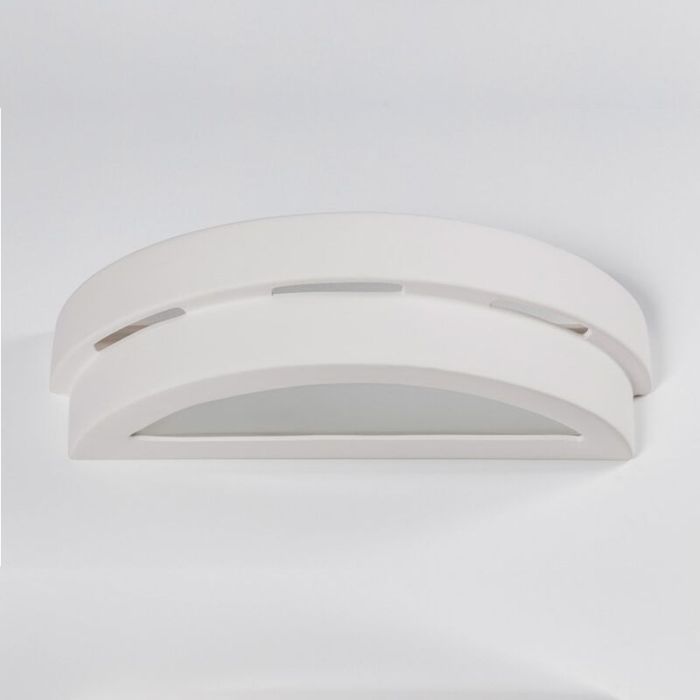 Aplique up down de vidrio blanco, Lidwina