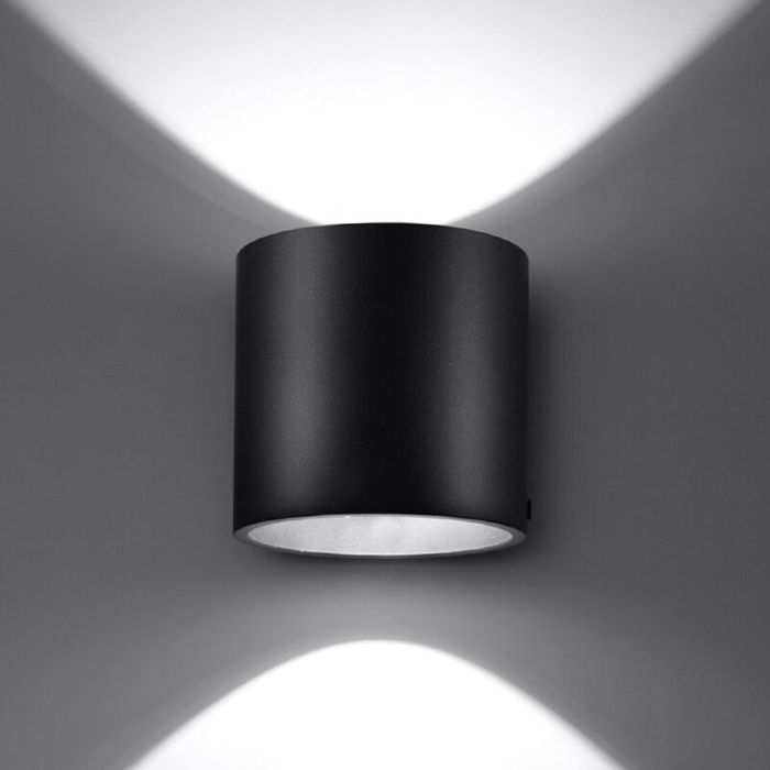 Aplique up down de aluminio negro, Amely
