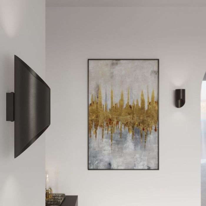 Aplique up down de aluminio negro, Haidar