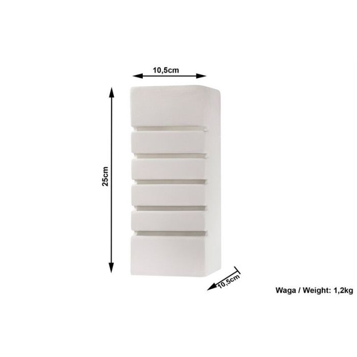 Aplique up down de vidrio blanco, Lysan