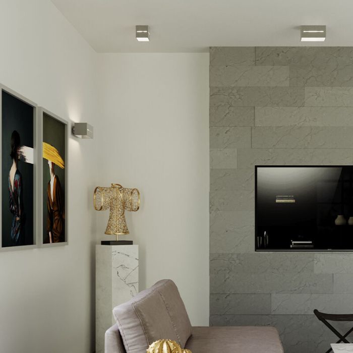 Aplique up down de aluminio gris, Jacky