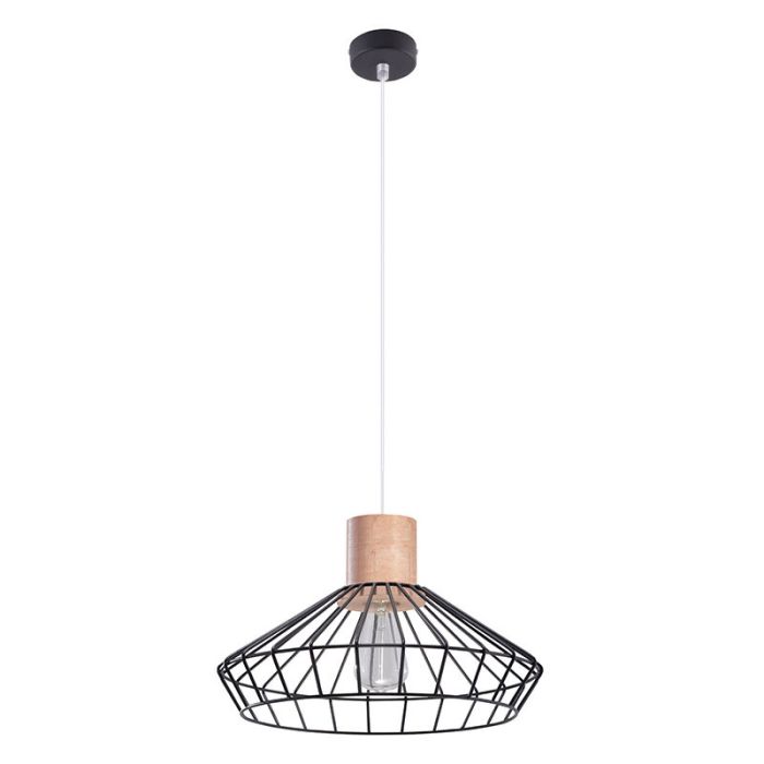 Lámpara colgante de madera marrón, Gesina