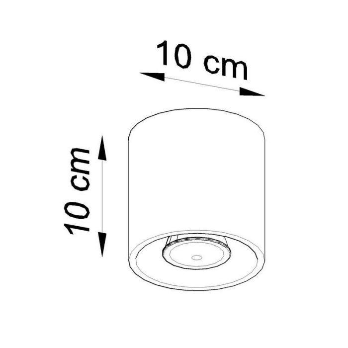 Aplique de techo de cemento gris, Amely