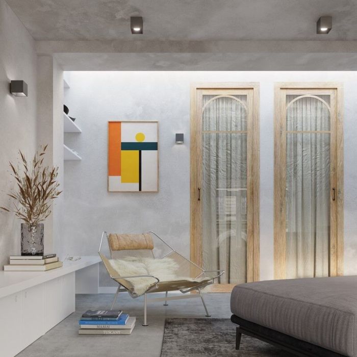 Aplique up down de aluminio antracita, Andro