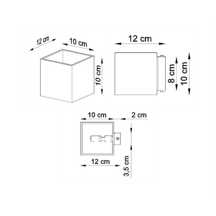 Aplique up down de aluminio antracita, Andro
