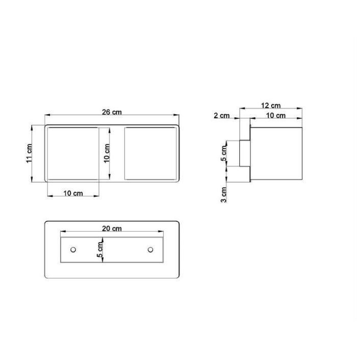 Aplique up down de aluminio blanco, Andro