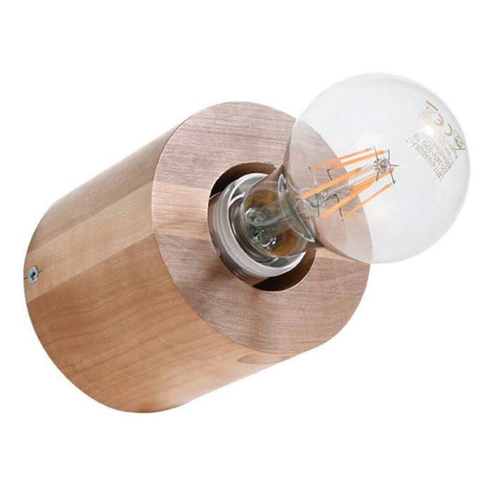 Foco de pared de madera marrón, Anela