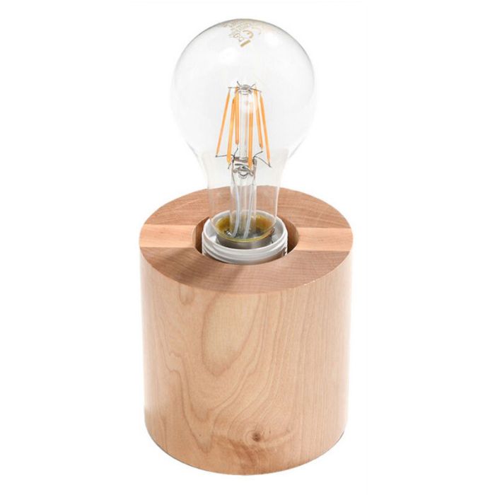 Lámpara de mesa de madera marrón, Anela
