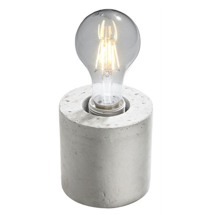 Lámpara de mesa de cemento gris, Anela