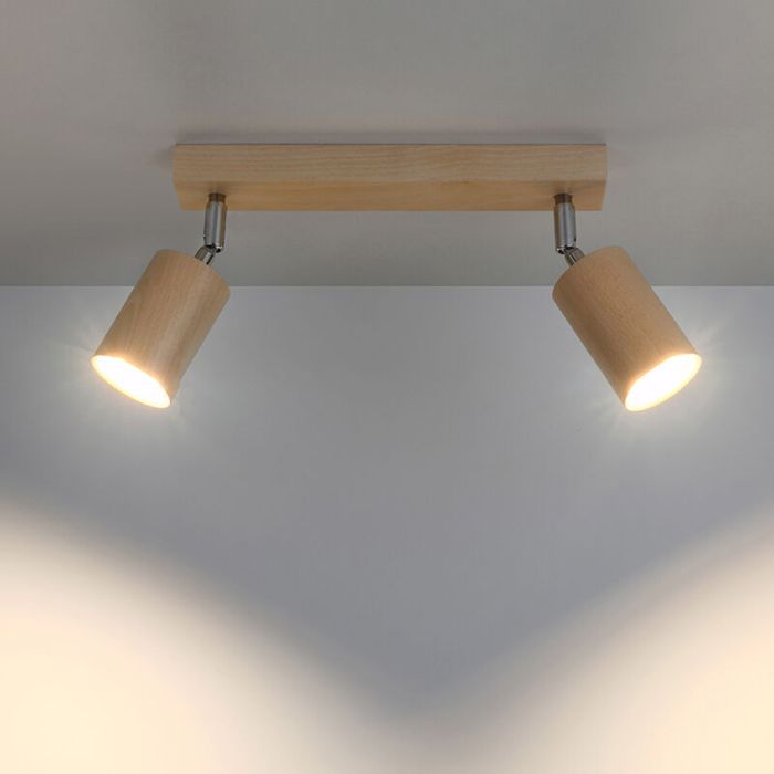 Foco de techo de madera marrón, Fredrik