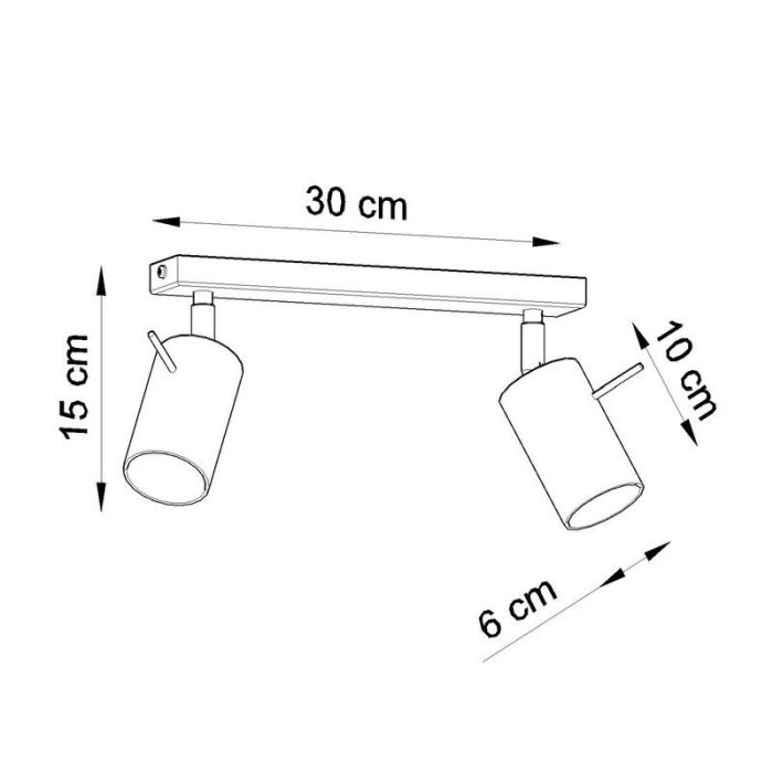 Foco de techo de madera marrón, Fredrik