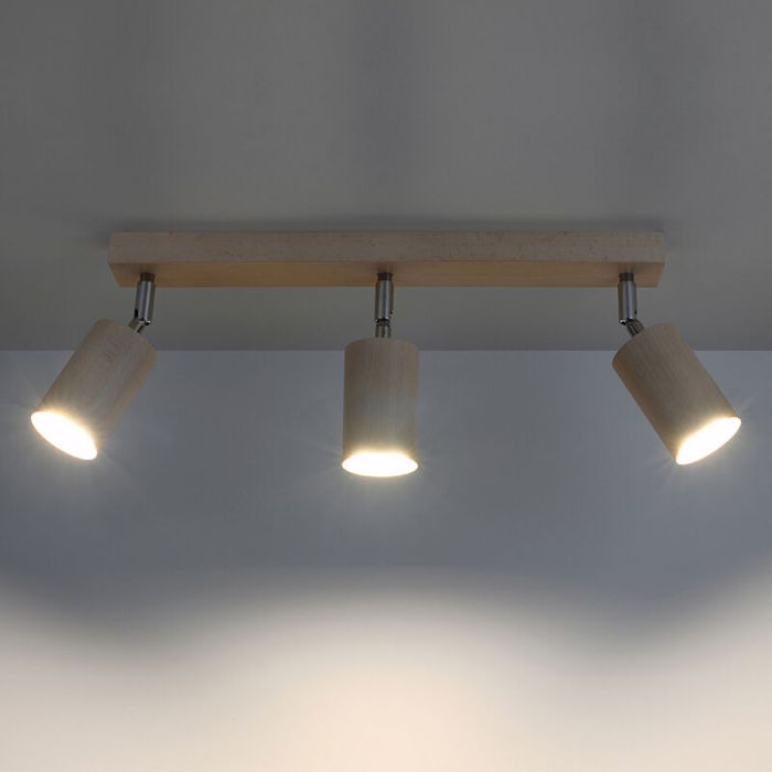Foco de techo de madera marrón, Fredrik
