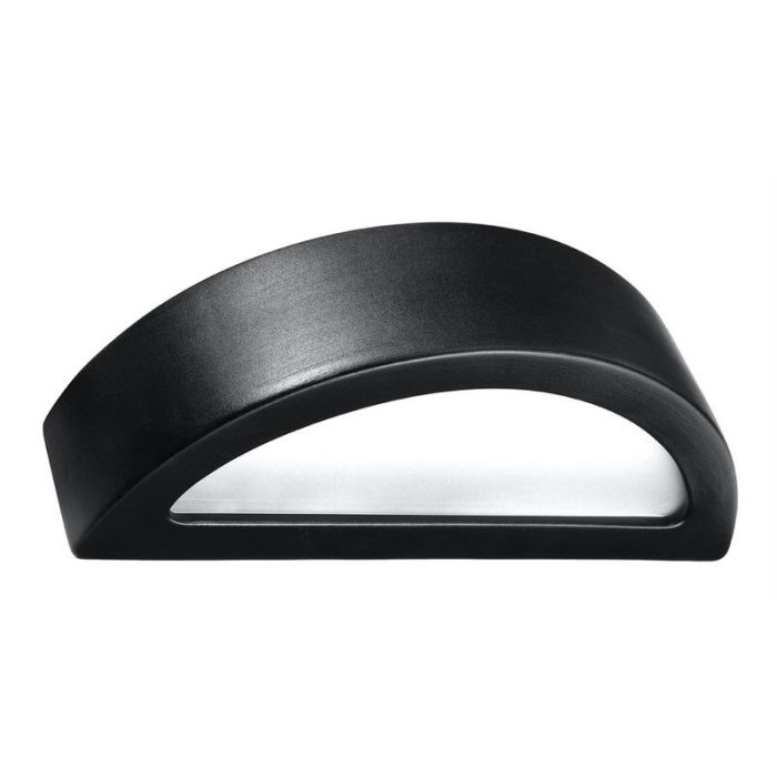 Aplique up down de vidrio negro, Fadila