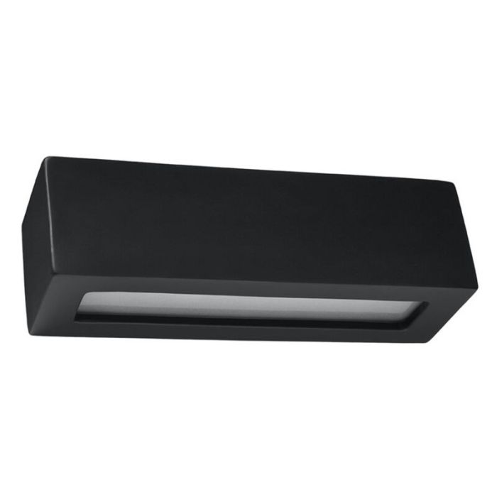 Aplique up down de vidrio negro, Emmaly