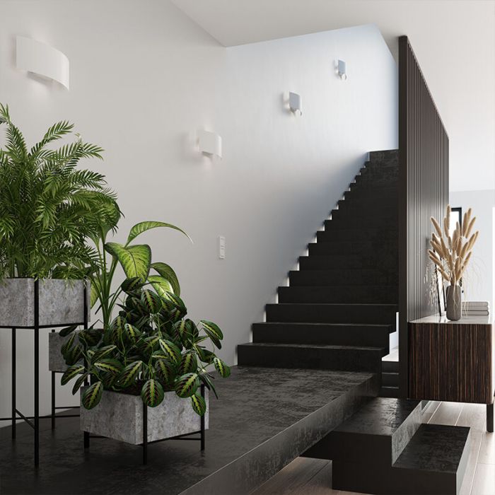 Aplique up down de aluminio blanco, Jorgo