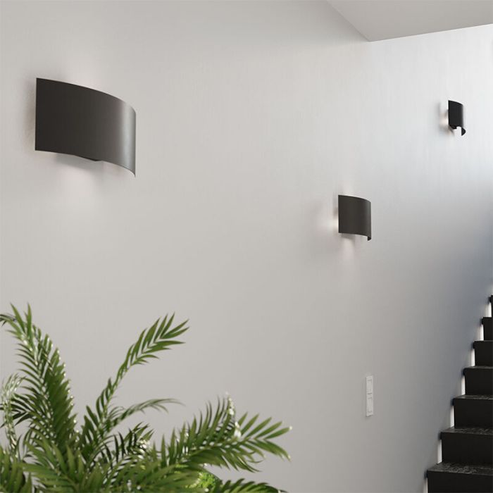 Aplique up down de aluminio negro, Jorgo