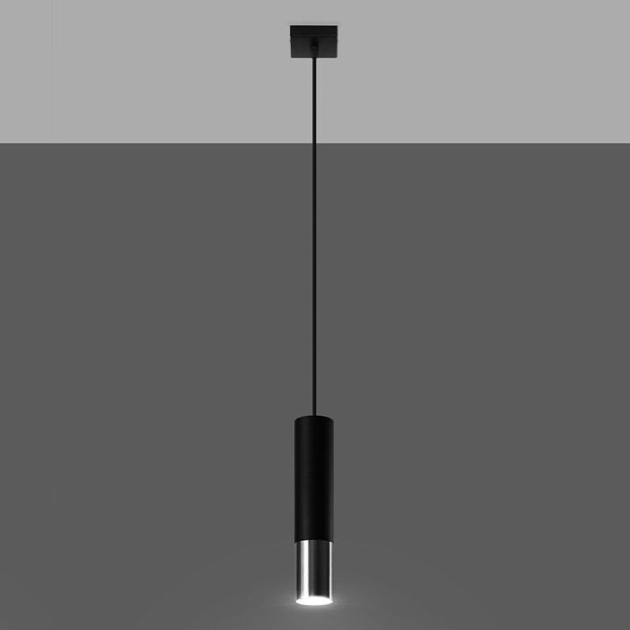 Lámpara colgante de aluminio cromada, Hediye