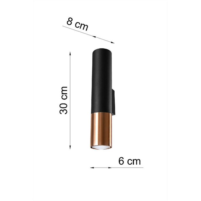 Aplique up down de aluminio cobre, Hediye