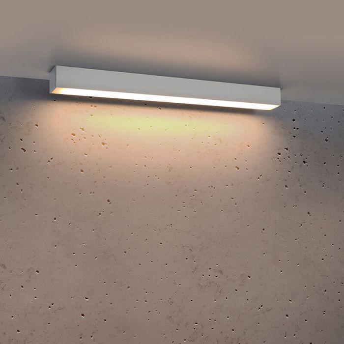 Lámpara de techo de aluminio blanca, Mascha, 22W, 3000K LED