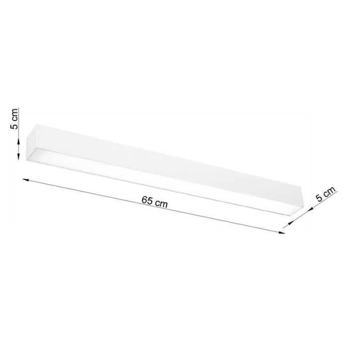 Lámpara de techo de aluminio blanca, Mascha, 22W, 3000K LED
