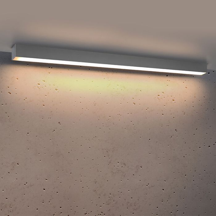 Lámpara de techo de aluminio gris, Mascha, 31W, 3000K LED