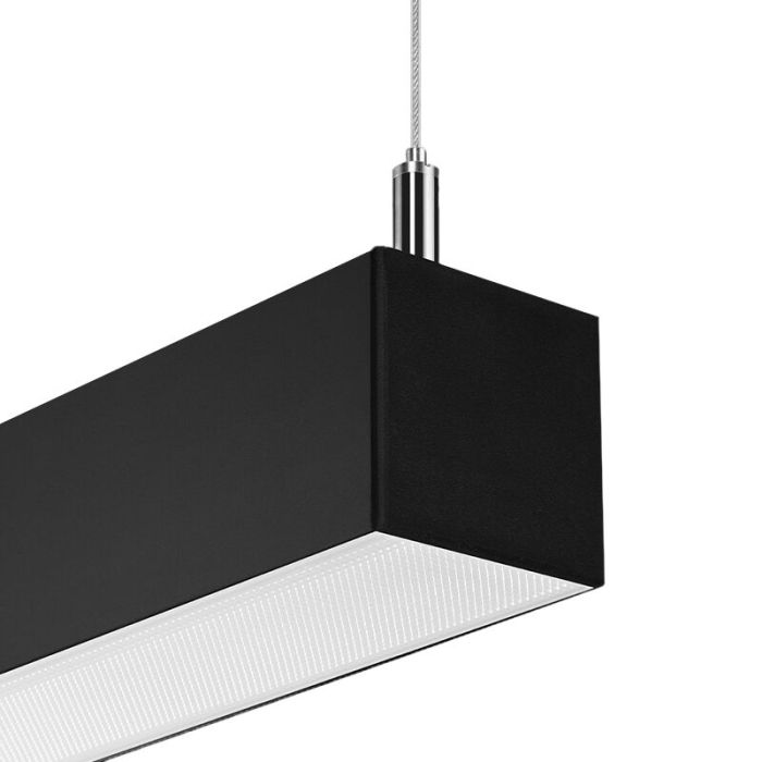 Lámpara colgante de aluminio negra, Mascha, 38W, 3000K LED