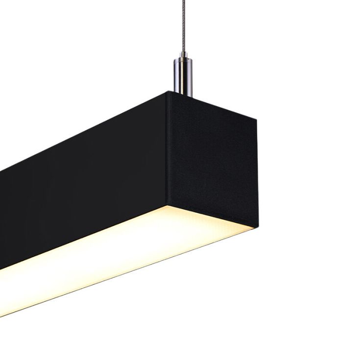 Lámpara colgante de aluminio negra, Mascha, 38W, 3000K LED