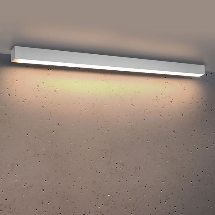 Lámpara de techo de aluminio blanca, Mascha, 38W, 3000K LED