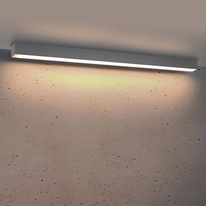 Lámpara de techo de aluminio gris, Mascha, 38W, 3000K LED