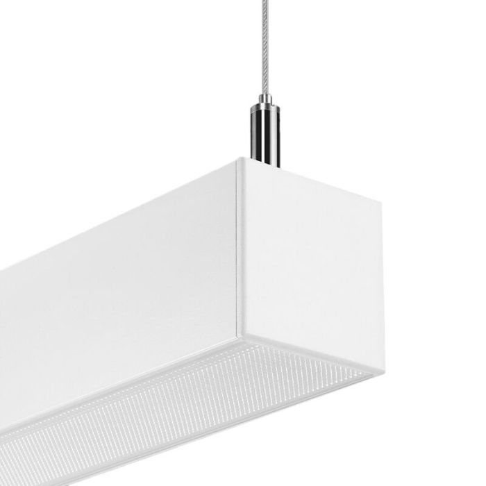 Lámpara colgante de aluminio blanca, Mascha, 48W, 3000K LED