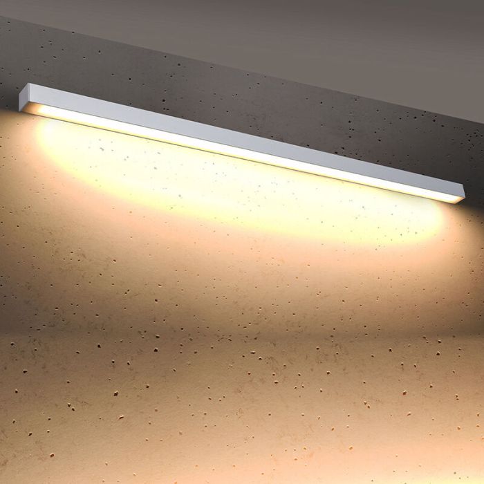 Lámpara de techo de aluminio blanca, Mascha, 48W, 3000K LED