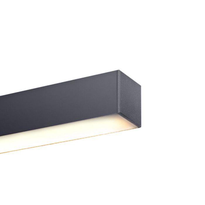 Lámpara de techo de aluminio gris, Mascha, 48W, 3000K LED