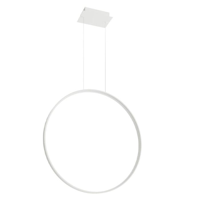 Lámpara colgante de aluminio blanca, Ringo, 50W, 3000K LED