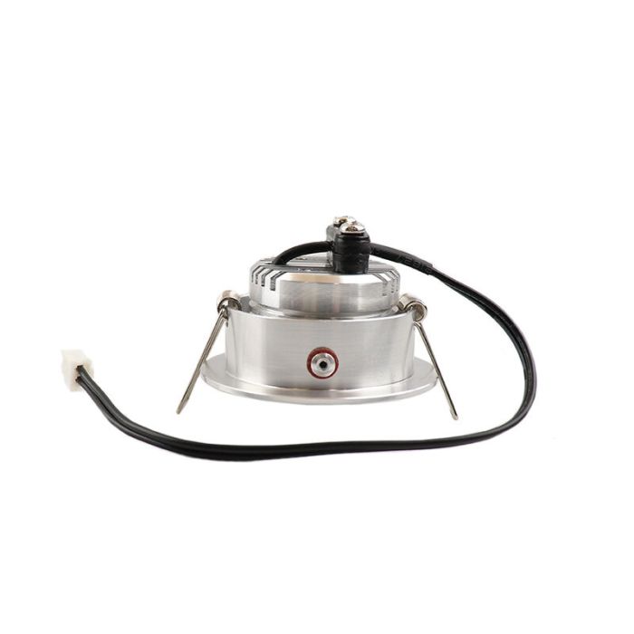 4 focos empotrables orientables para porche Rona, IP44, con set de conexión y mando a distancia, cromo