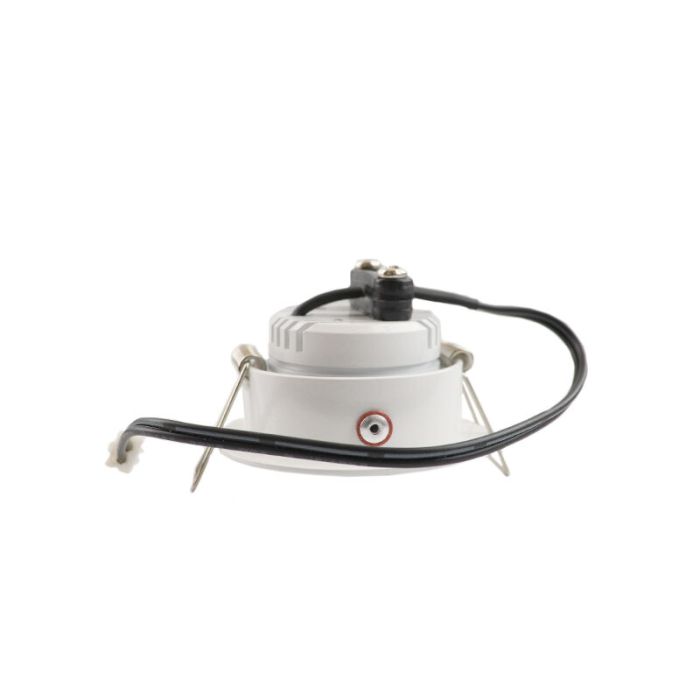 4 focos empotrables orientables para porche Rona, IP44, con set de conexión y mando a distancia, blanco