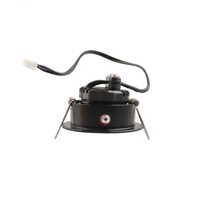 16 focos empotrables orientables para porche Rona, IP44, con set de conexión y mando a distancia, negro