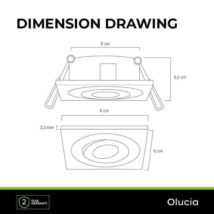 7 focos empotrables orientables para porche Rona cuadrado, IP44, con set de conexión y mando a distancia, blanco
