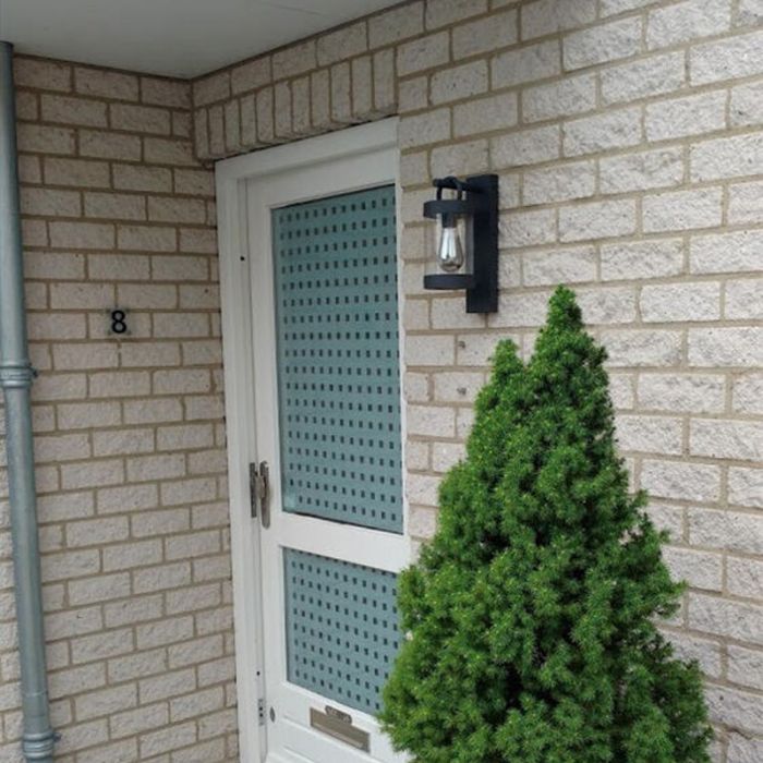 Aplique exterior con sensor crepuscular rústico antracita, Sambesi, IP44