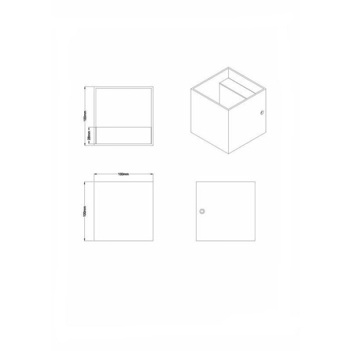 Aplique up down moderno blanco, Eva, 4,3W, 3000K LED