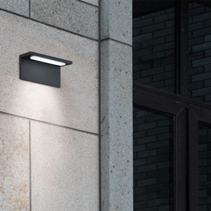 Lámpara exterior de aluminio blanca, Elonzo, 6,5W, 3000K LED, IP54
