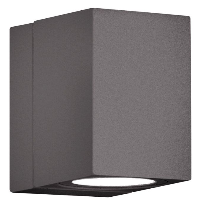 Lámpara exterior de aluminio antracita, Brixham, 3W, 3000K LED, IP54