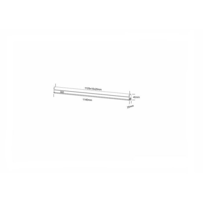Iluminación bajo muebles cocina de plástico blanca, Irmak, 18W, 3000K LED, con interruptor