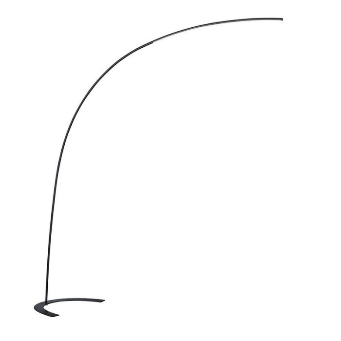 Lámpara de arco moderna negra, Libro, 18W, 3000K LED, con interruptor