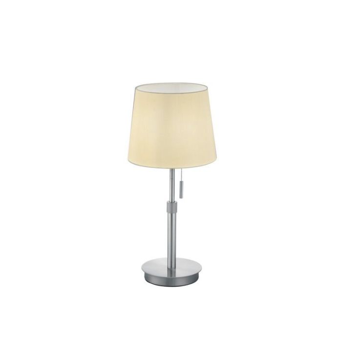 Lámpara de mesa antigua níquel, Niva, con interruptor de cuerda