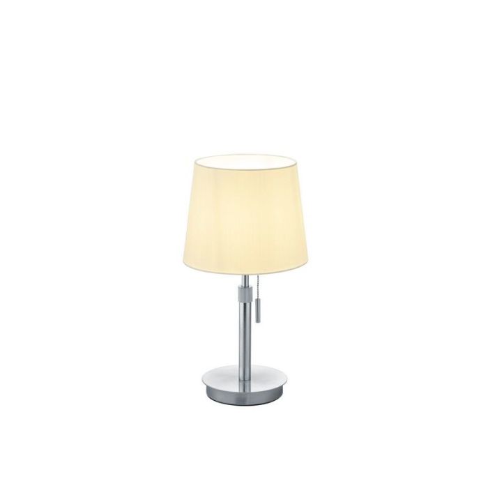 Lámpara de mesa antigua níquel, Niva, con interruptor de cuerda