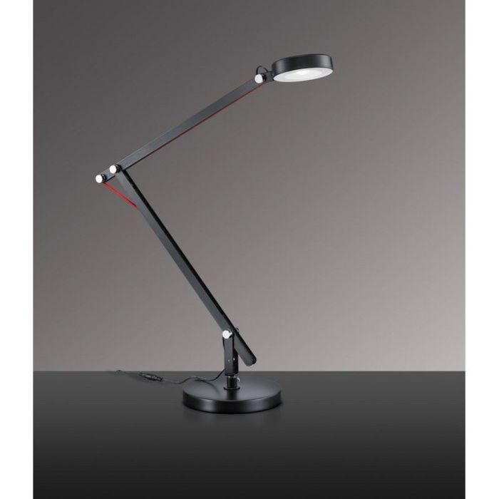Lámpara de mesa moderna negra, Pardoes, 5W, 3000K LED, con interruptor